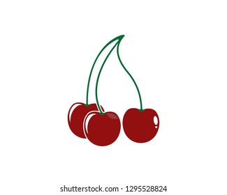 Cherry logo template illustration design