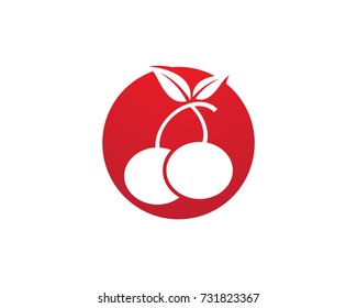 Cherry logo template vector icon illustration design
