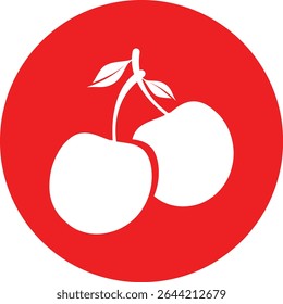 Diseño de Arte vectorial de logotipo de cereza