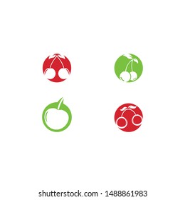 cherry logo vector icon illustration design