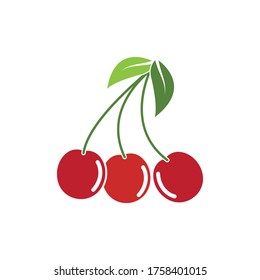 Cherry-Logo, Vektorsymbol-Design