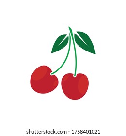 Cherry logo vector icon illustration design