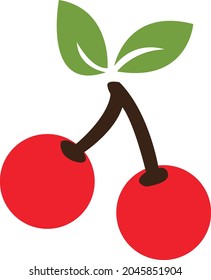 Cherry logo vector template, cherry icon, vector fruit illustration.eps