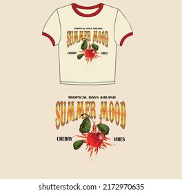 cherry mood summer fresh t-shirt