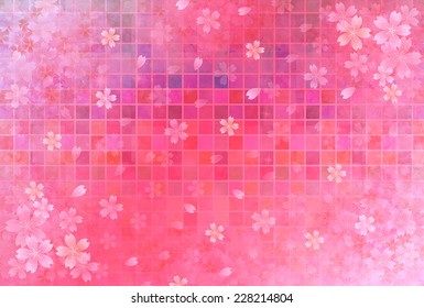 Cherry New Year 's greeting card background