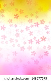 Cherry New Year's greeting card background
