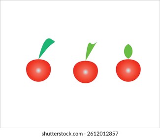Cherry on a white background