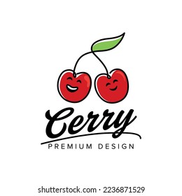 Diseñar una línea con cara sonriente. ilustración, línea continua, vector, icono, mascota