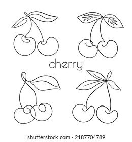 Juego de iconos de dibujo de una línea. Estilo de arte de línea continuo. Colección de elementos de diseño de esbozo lineal minimalista. Ilustración del vector de logotipo. Iconos mínimos negros aislados en fondo blanco