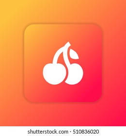 Cherry orange bright app ui/ux Icon / Logo design