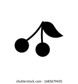 Kirschensymbol. Symbol, Logo-Illustration für mobiles Konzept und Web-Design.