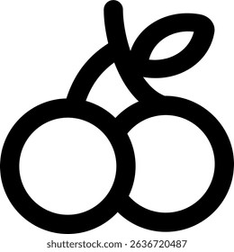 cherry outlined icon design style