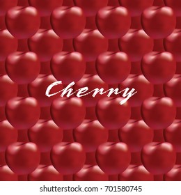 Cherry pattern. Collection of different color tones with a red berry - cherry.