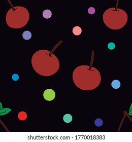 cherry pattern with Little color dots
