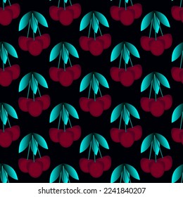 cherry pattern seamless vector fashionable