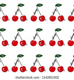 cherry pattern vector