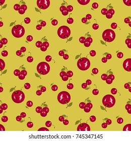 cherry pattern in vector