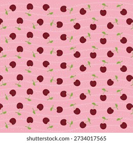 Cherry patterns are ideal for fabric embellishments, wrapping paper, and carpets.