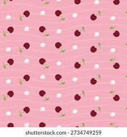 Cherry patterns are ideal for fabric embellishments, wrapping paper, and carpets.