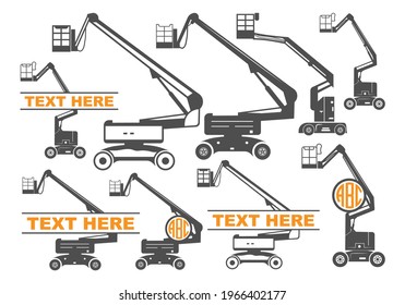 Cherry Picker Clipart, Cherry Picker Vector, Bucket Truck, Boom Lift, Man Lift, Basket Crane, Hydraladder