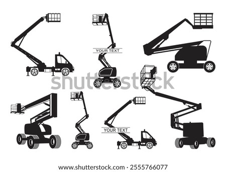 Cherry Picker Vector For Print, Cherry Picker Clipart, Cherry Picker Vector Illustration