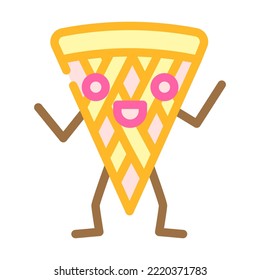 cherry pie dessert character color icon vector. cherry pie dessert character sign. isolated symbol illustration