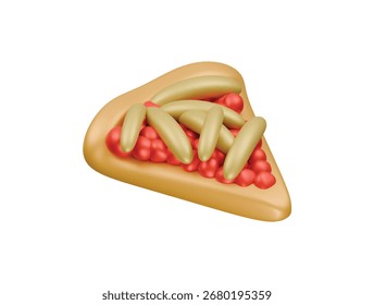 Icono de pastel de cereza Ilustración 3D Render