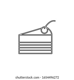 cherry pie icon. Simple thin line, outline vector of web icons for ui and ux, website or mobile application