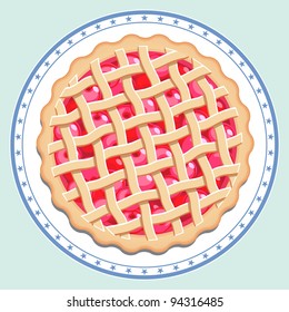 Cherry Pie on a Plate