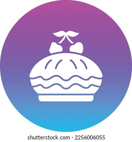 Cherry Pie vector icon. Can be used for printing, mobile and web applications.