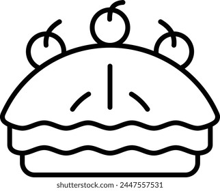 Cherry Pie vector icon. Can be used for printing, mobile and web applications.