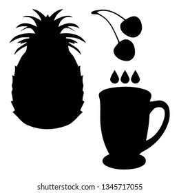 Cherry Pineapple Juice Clipart