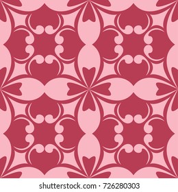 Cherry pink floral seamless pattern