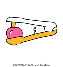 cherry pitting press line icon vector. cherry pitting press sign. isolated symbol illustration