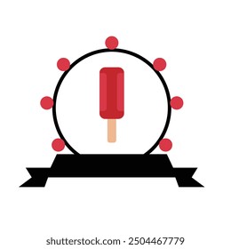 cherry popsicle design illustration suitable to your business