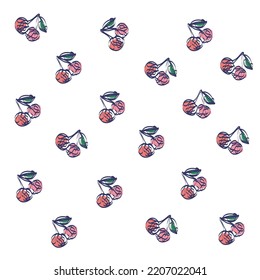 Cherry print on pastel background for your designs