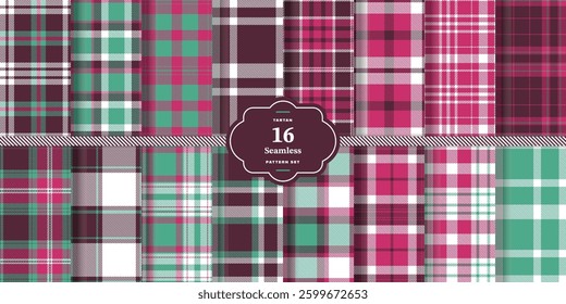 Cherry Red Tartan patterns fabric texture. Modern Sandy Beige Seamless Tartan
