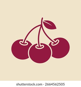Cherry vermelho trendy vetor útil Design de ilustração impressionante fundo colorido.eps