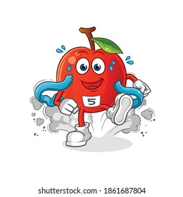 Kirschläuferfigur. Cartoon-Maskottvektor