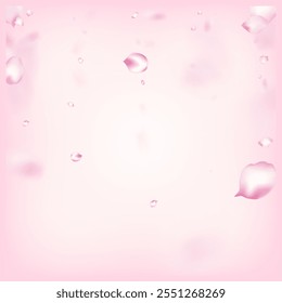 Cherry Sakura Blossom Confetti. Falling Japanese Rose Sakura Cherry Petals Poster. Blooming Cosmetics Ad Noble Floral Background. Beautiful Premium Watercolor Pattern. Windy Leaves Confetti Banner.