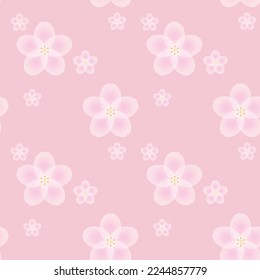 Cherry Sakura Blossom Seamless Pattern 