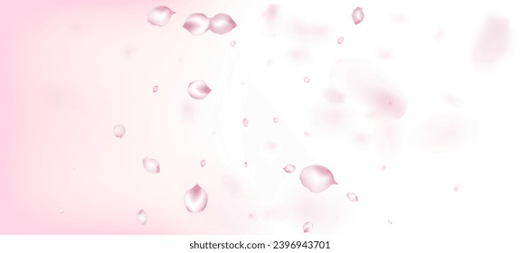 Cherry Sakura Petals Confetti. Blooming Cosmetics Ad Noble Floral Background. Windy Leaves Confetti Poster. Beautiful Rich VIP Magic Texture. Falling Japanese Sakura Rose Cherry Petals Design.