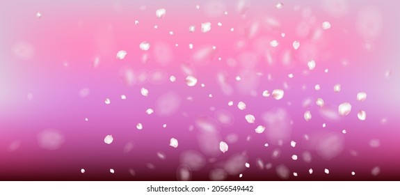 Cherry Sakura Petals Confetti. Windy Leaves Confetti Banner. Female Rich VIP Feminine Pattern. Falling Japanese Rose Cherry Sakura Petals Design. Blooming Cosmetics Ad Beautiful Flower Background.
