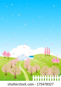 cherry school background