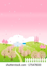 cherry school background