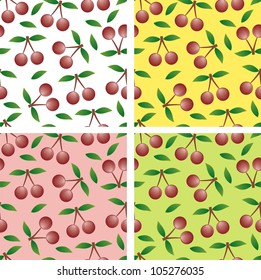 cherry - seamless pattern and abstract nature background