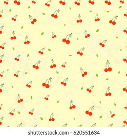 Cherry seamless pattern background,vector illustration.