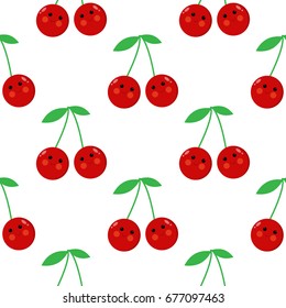 cherry seamless pattern cartoon vector  