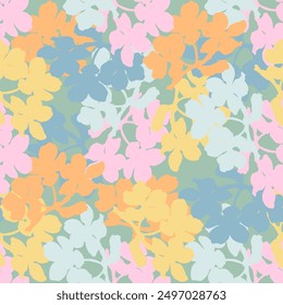 Cherry seamless pattern. Colorful seamless repeat pattern with abstract minimalist geometric style