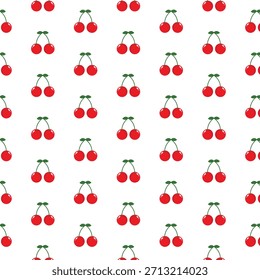 Patrón sin fisuras de cereza – lindo fondo de frutas rojas